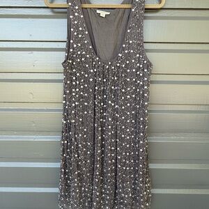 Boston Proper Elegant Gray Sleeveless sequin Dress